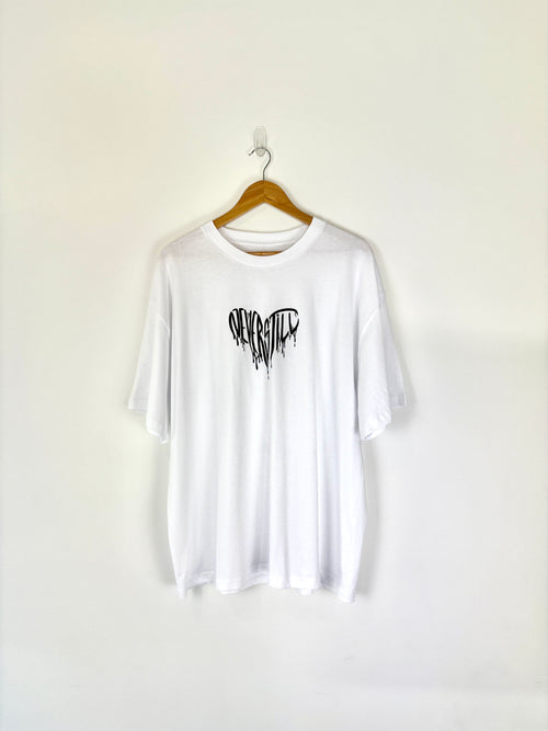 BLEEDING HEARTS TEE // WHT